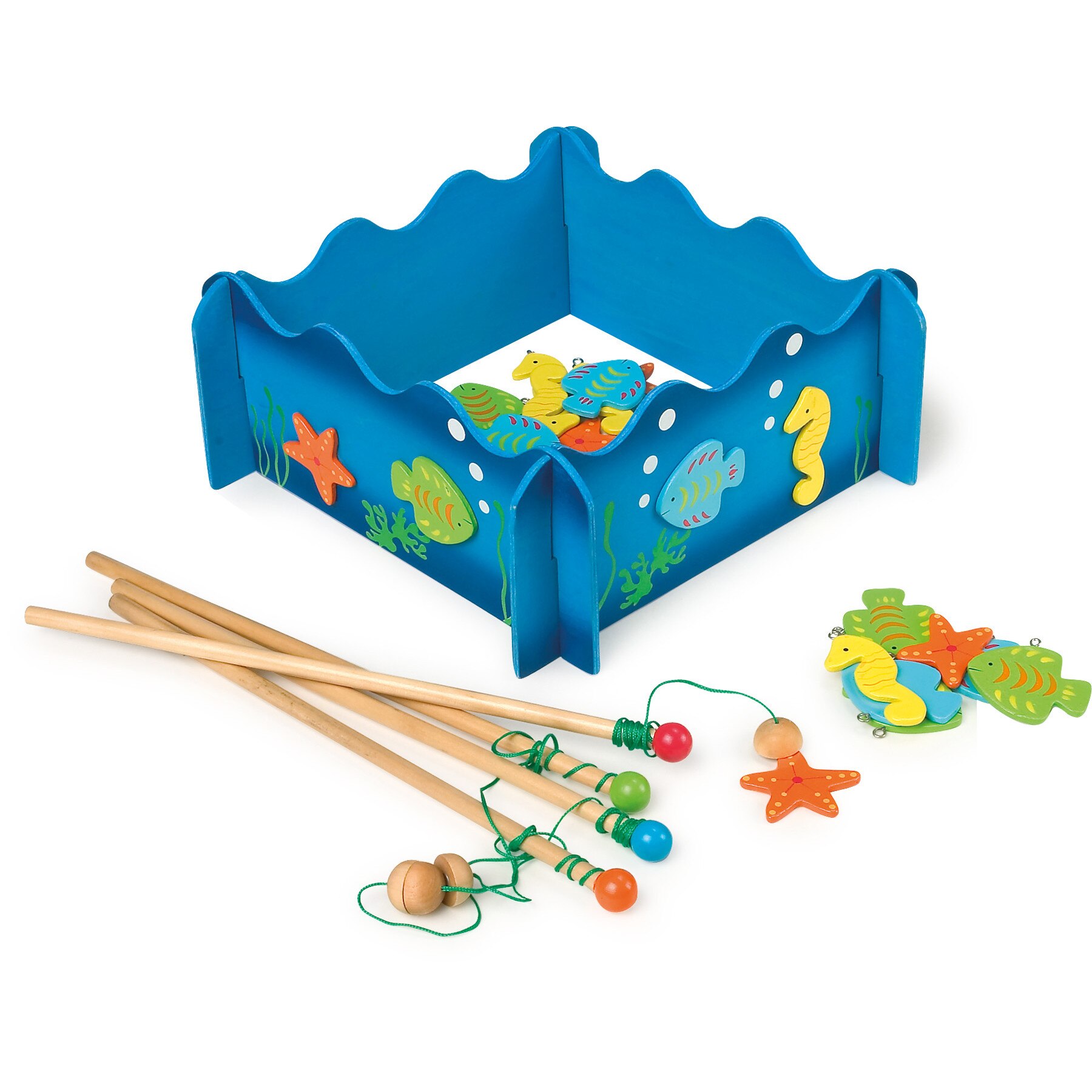 Joc De Pescuit din lemn, pentru copii, Lumea Apelor