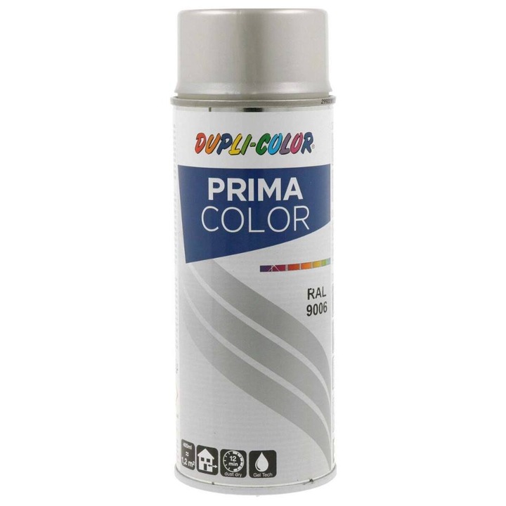 Spray vopsea, Duplicolor Prima RAL 9006 Argintiu, 400 ml, Cod 789069
