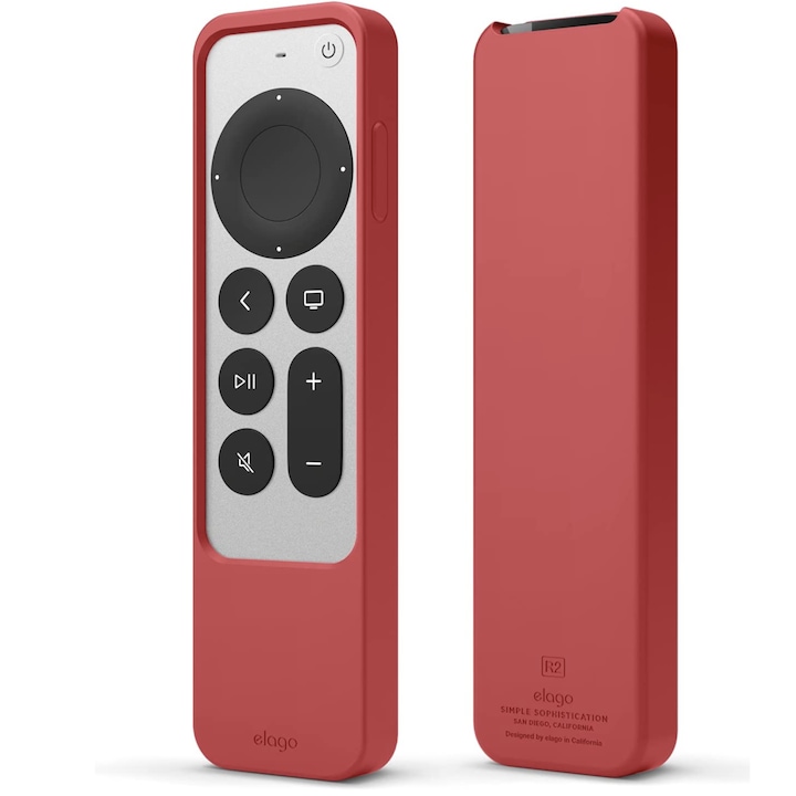 Тънък калъф за дистанционно за Apple TV Siri Remote 2022/2021, R2, Elago, червен