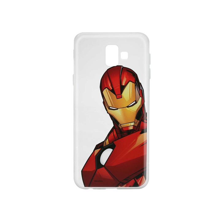 Калъф Silicon Marvel, съвместим с Samsung Galaxy J6 Plus, Iron Man 005