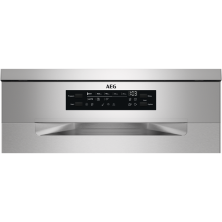 Masina de spalat vase AEG FFB53937ZM, 14 seturi, 8 programe, AirDry, MaxiFlex, Afisaj digital, Clasa D, Motor inverter, 60 cm, Inox