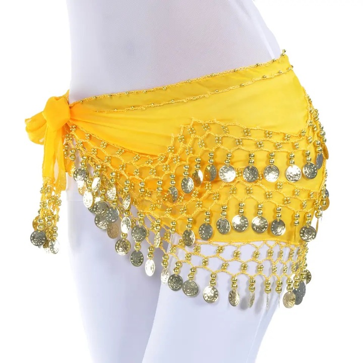 Sal cu banuti, galben, marime universala