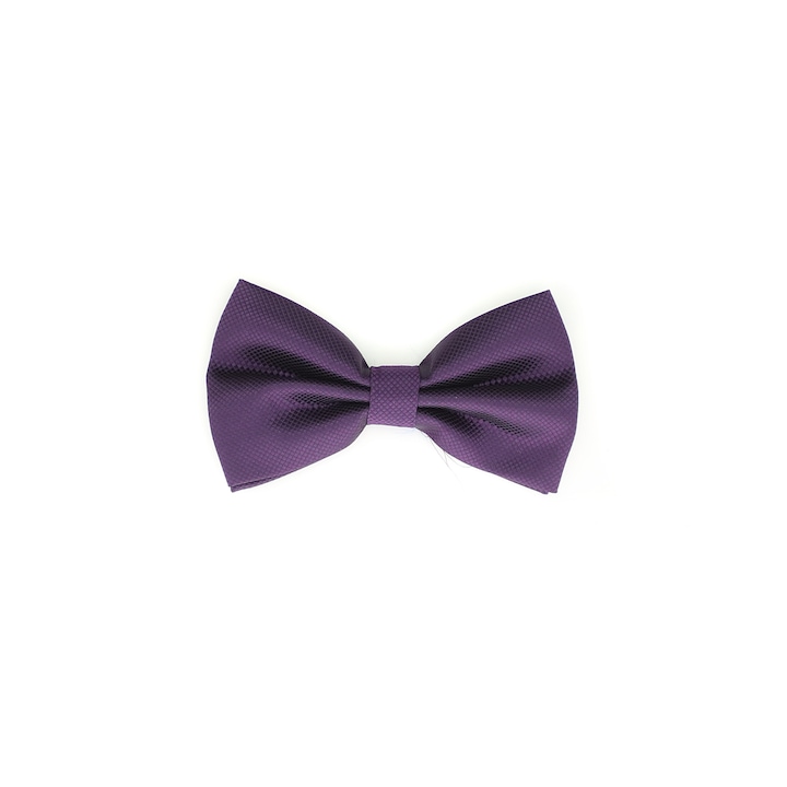 Мъжка папийонка Boutiquecochet от синтетичен материал 7х12 см, Тъмно лилаво - PAP261