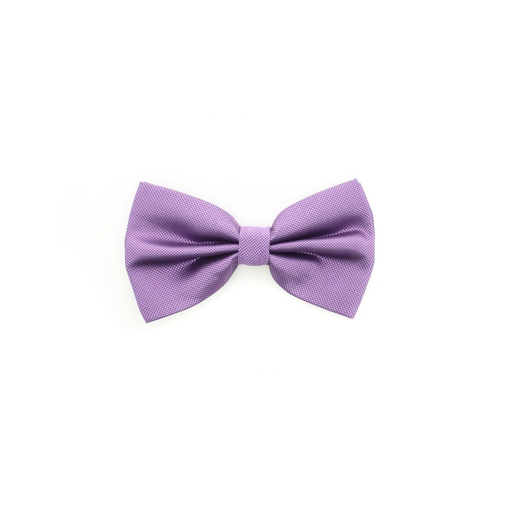 Papion barbatesc, Buticcochet, din material sintetic, 7x12 cm, Mov - PAP282