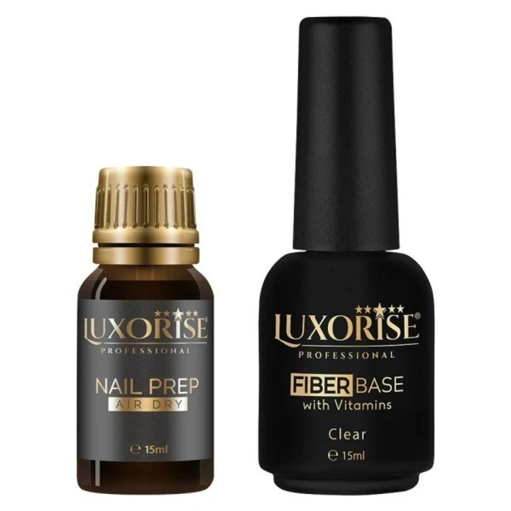 Set Nail Prep & Fiber Base, LUXORISE 15ml