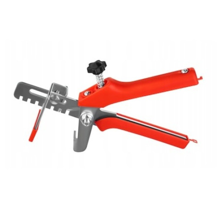 Cleste metalic pentru nivelarea placilor ceramice, a portelanului si a faiantei, Rosu / Silver