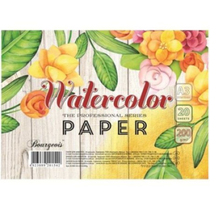 Папка за рисуване, А3, 20f, 200g, Буржоа