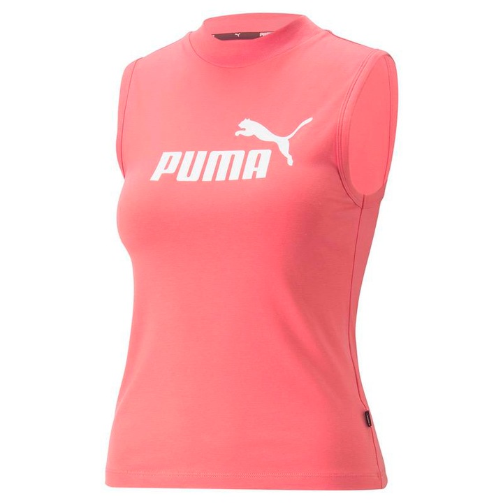 Tricou Puma ESS Slim Logo Tank, 673695-42, Femei, Roz, Roz, 2XS