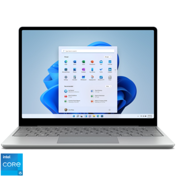 Laptop Microsoft Surface GO 2 cu procesor Intel Core i5-1135G7 pana la 4.2GHz, 12.4", 8GB, 256GB SSD, Intel Iris Xe Graphics, Windows 11 Home, Platinum