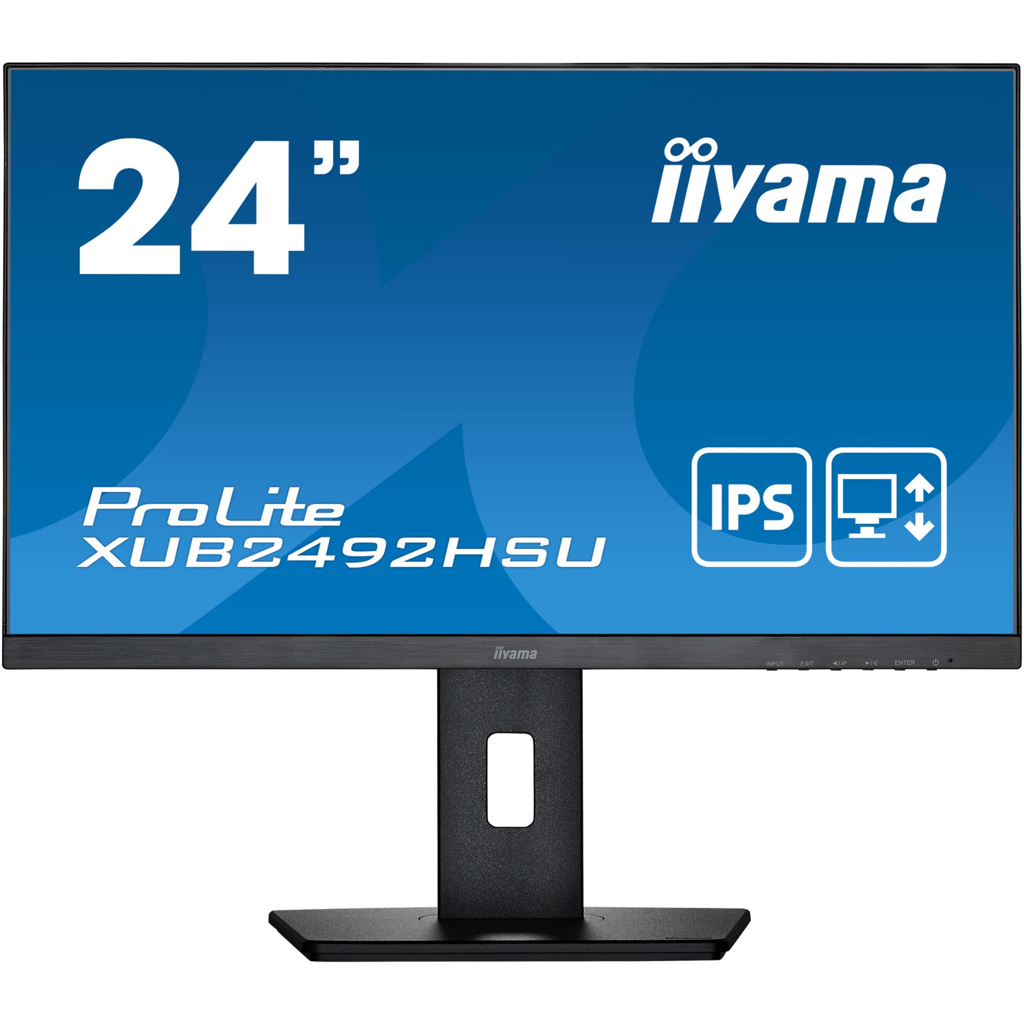Monitor LED IPS iiyama ProLite 23.8 , FullHD, DisplayPort, Pivot, Vesa, Negru