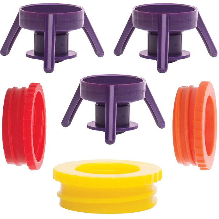 Set de 6 Capace pentru Golirea Sticlelor, Adaptabile oricarei Marimi, Multicolor, Bukate®