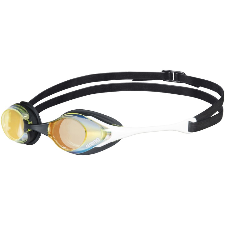Очила за плуване Arena Cobra Swipe Mirror, Анти замъгляване, Унисекс, White/Black/Gold