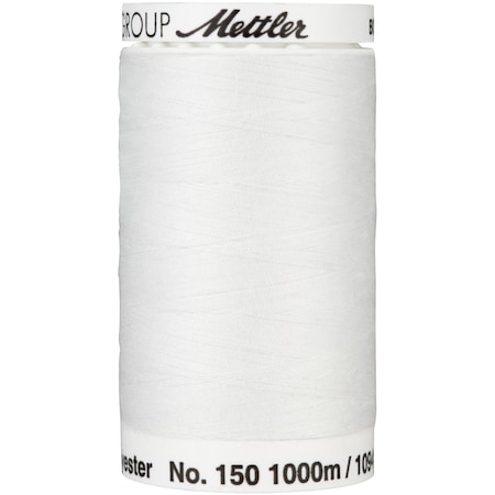 Ata de bobina Bobbinette, pentru masinile de brodat, 100% poliester, finete 150, con 1000 m, Mettler alb