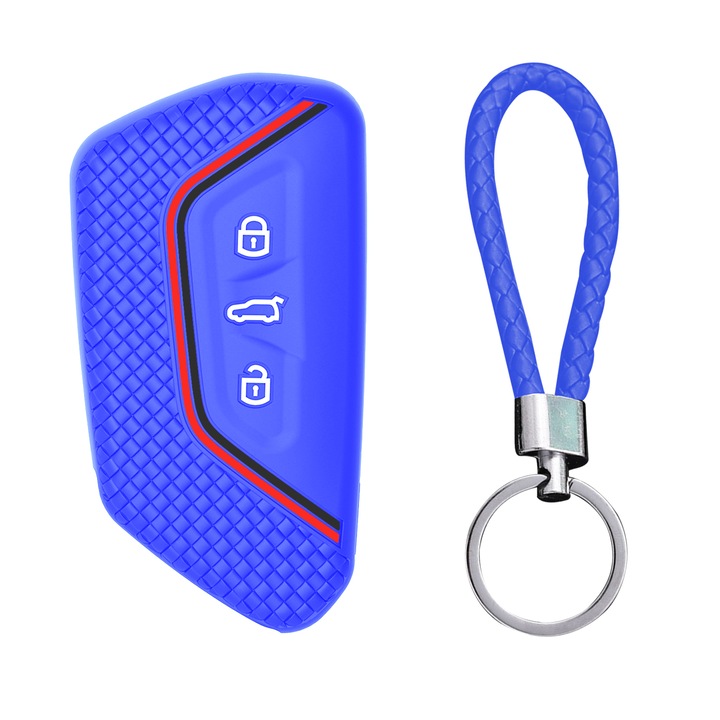 Kulcstok, kompatibilis VW Golf 8 / Skoda Octavia 4 / VW ID3 / Seat Leon 2020 autóval, kék