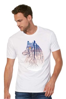 Tricou imprimeu Wolverine, Alb Tricou imprimeu Wolverine, Alb