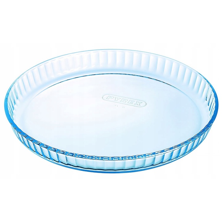 Vas termorezistent Pyrex, tava tarta, diametru 34 cm, 1,8 L