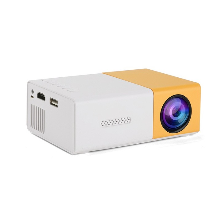 Видео проектор, LED, 1080P, Бял/Жълт