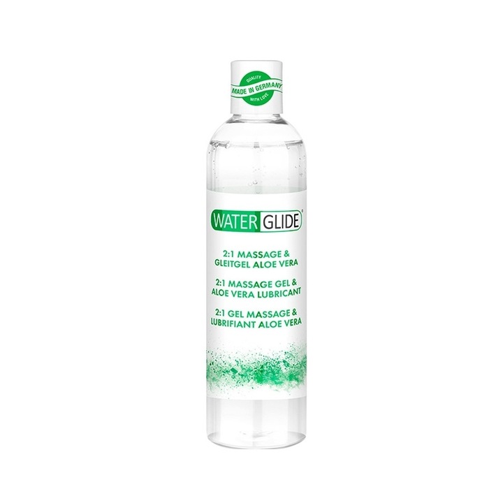 Waterglide Massage Алое Вера гел лубрикант, 2 в 1, стимулиращ и много хлъзгав ефект, 300 ml