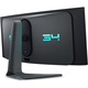 Monitor Gaming Curbat QD-OLED DELL Alienware AW3423DWF 34", 4K UHD (3440x1440), 165Hz, 0.1ms GTG, AMD FreeSync™ Premium Pro, VESA AdaptiveSync, DisplayHDR TrueBlack 400, Hub USB, HDMI, 2x DisplayPort, Pivot, VESA, negru