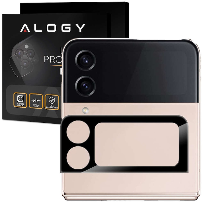Alogy Lens Protector PRO+, Метален протектор за фотоапарат за Samsung Galaxy Z Flip 4 черен