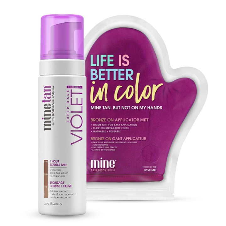 Önbarnító szett + kesztyű, Minetan, 200 ml