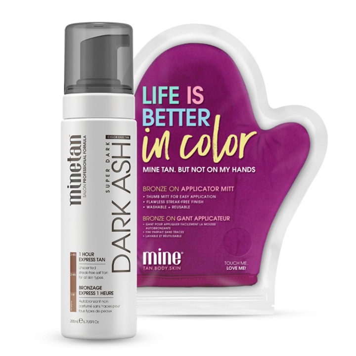 Barnító oldat készlet kesztyűvel, Minetan, 200 ml