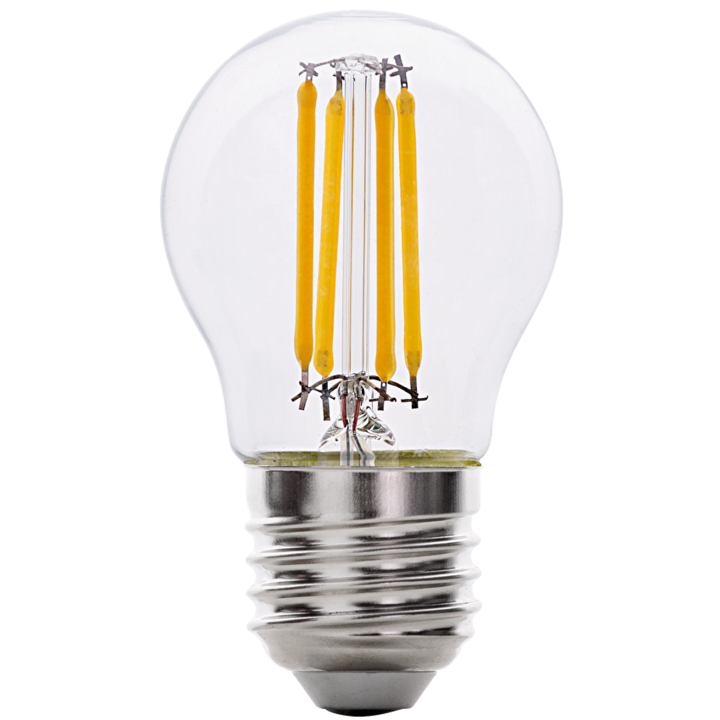 LED Filament Лампа, Топка, Димираща, 4W, E27, 2700K, 220-240V AC, Топла светлина, Ultralux