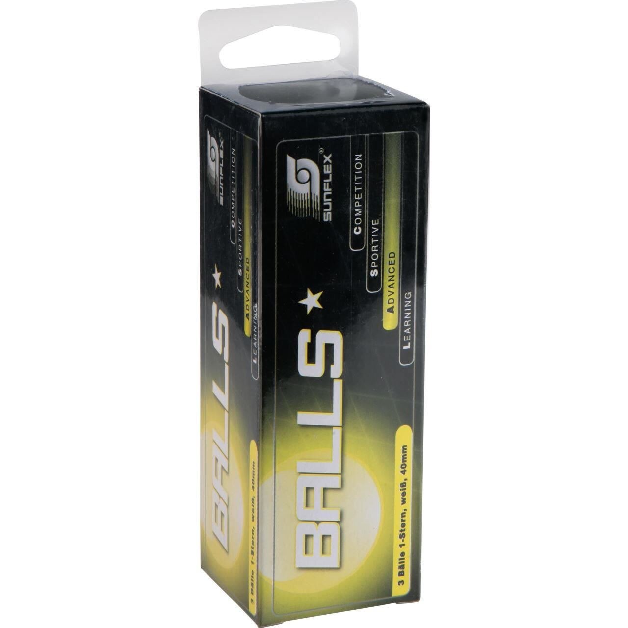 Set 3 mingi tenis de masa Sunflex, 1 stea *