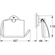 Suport de hartie igienica Grohe Essentials, fixare ascunsa, metal Cromat