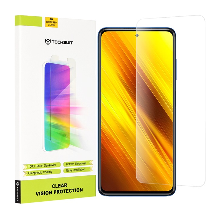 Xiaomi Poco X3 / Poco X3 NFC / Poco X3 Pro film, Techsuit Clear Vision Glass, átlátszó