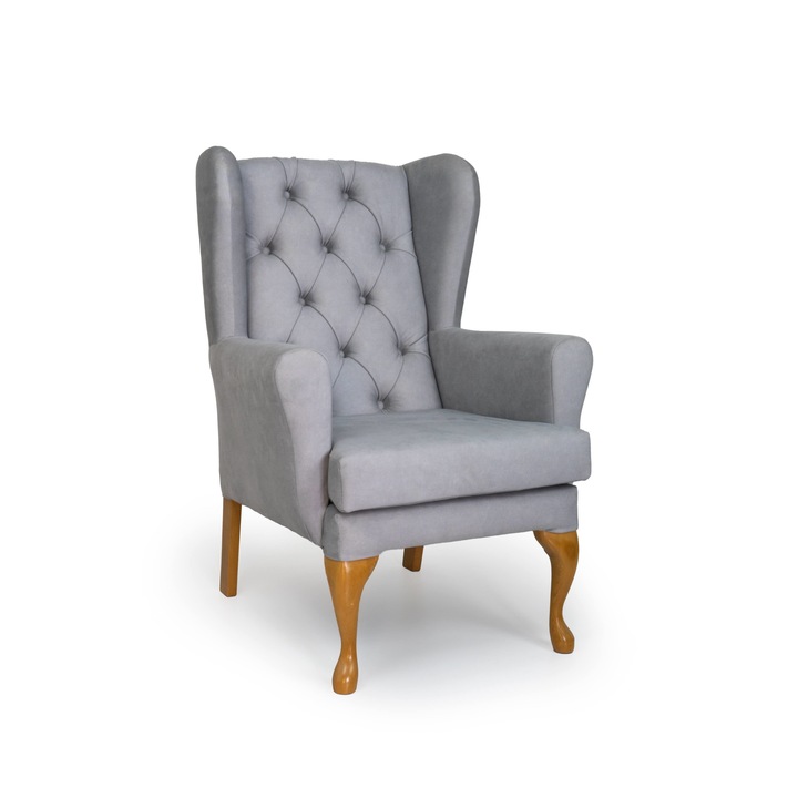 Fotoliu tapitat Chesterfield