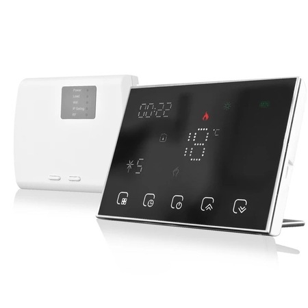 Termostat inteligent wireless Q8000L, Gestionare si Monitorizare smart temperatura ambientala, Control prin aplicatie iOS/ Android, Programabil, Ecran LED, Comenzi tactile, Prognoza meteo, Negru