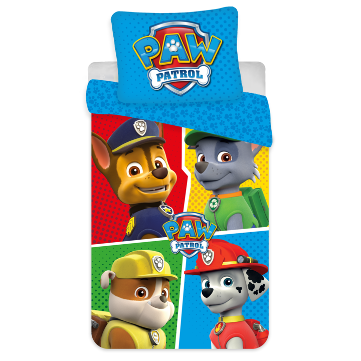 Детско Спално Бельо Пес Патрул Paw Patrol, 140х200 см, 100% полиестер, Многоцветен