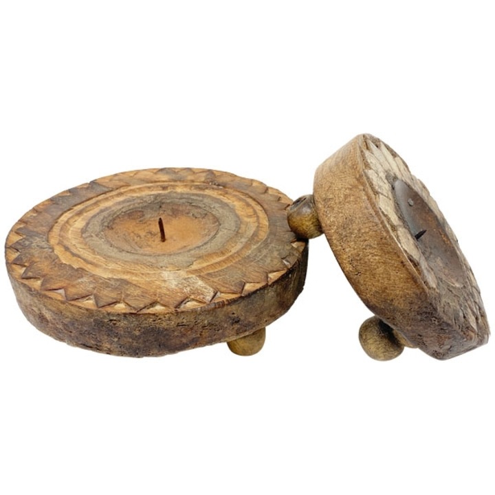 Dekoratív kiegészítő, Exner, Fa, 15x15x7 cm, Barna