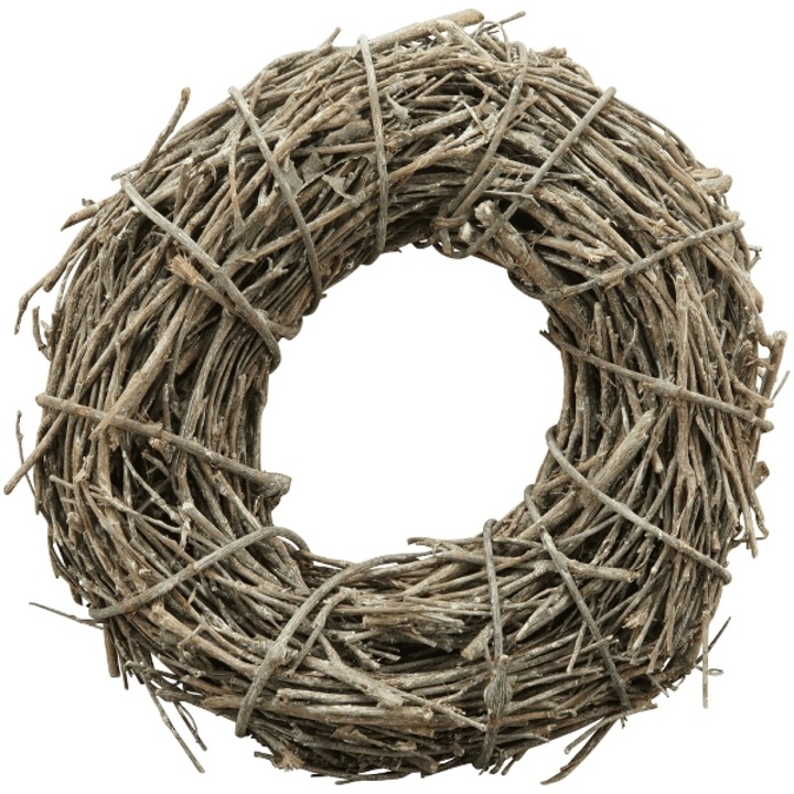 Fűzfa koszorú, Rattan, 23x23x7 cm