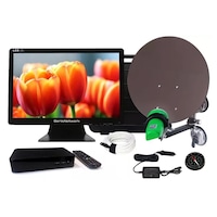 Kit/Set portabil 12/24v Televizor auto 40cm + decodor + antena camion cu ventuza, Clasa A++