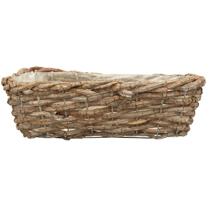 Rattan növénykosár, Exner, Barna, 31x13x9 cm