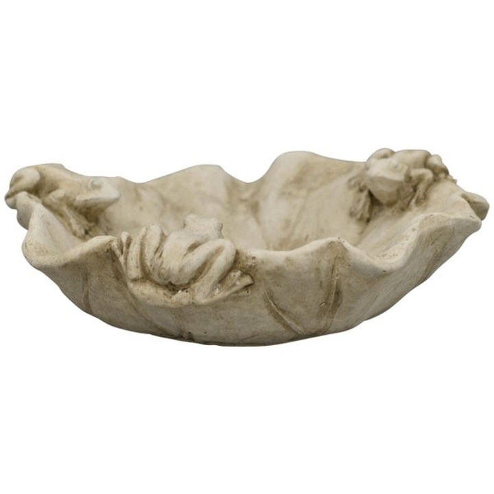 Dísztárgy, Exner, Cement, 21,5x21,5x6 cm, Fehér