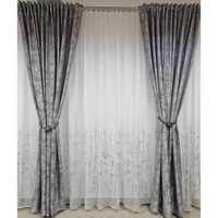 Draperie nisip gri 2 buc x 100 x 210