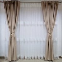 Draperie uni bej 2 buc x 150 x 250