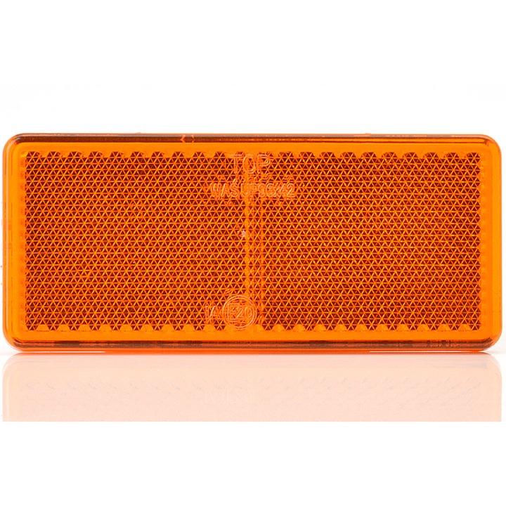 Dispozitiv reflectorizant, WAŚ, lateral, 96x42 mm, cu banda autoadeziva, portocaliu