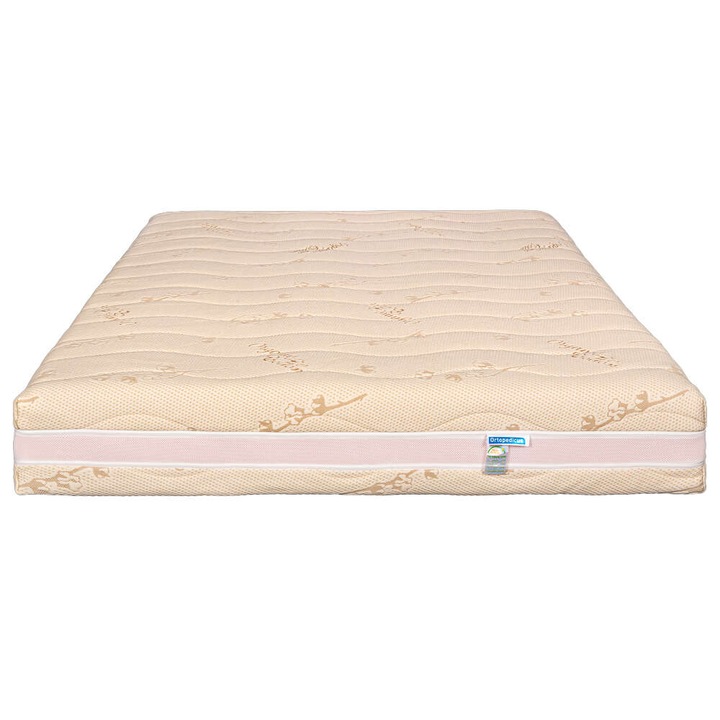 Ortopéd matrac, Ortopedicus, Bio Cotton Memory 20+5+3 Hotel Range, 190x130x28 cm, memóriahab, rugók nélkül, ergonomikus, anatómiai, steppelt huzat 3 rétegben, pamut, levehető, kemény