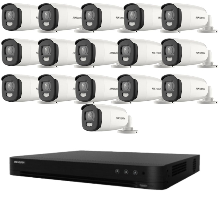 Set Kit Supraveghere, 8MP, 4 Camere, Viziune Nocturna, Rezistent la apa, 8CH NVR