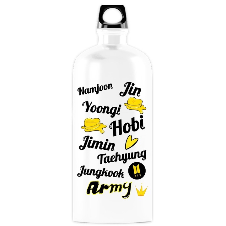 Recipient personalizat bts kpop army, metal-inox, 500 ml