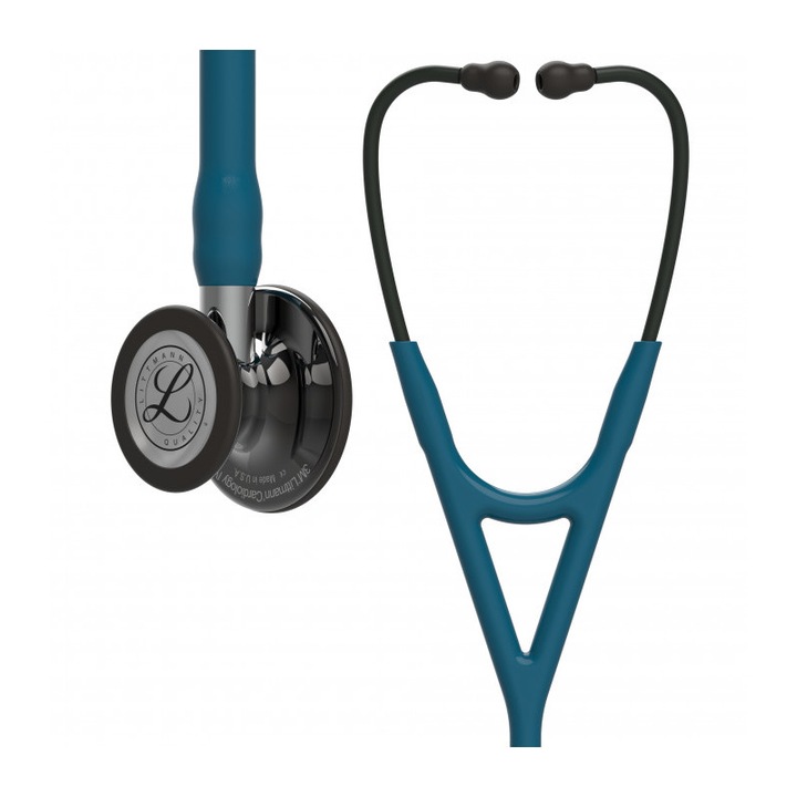 Stetoscop 3M Littmann Cardiology IV Caribbean Blue capsula fumurie finisaj lucios 6234