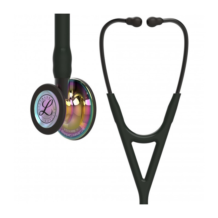 Stetoscop 3M Littmann Cardiology IV Negru capsula curcubeu reflexie oglinda 6240