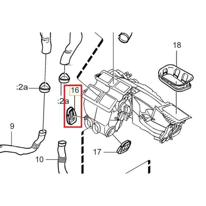 VOLVO V70 XC70 лява подова вентилация на купето OE