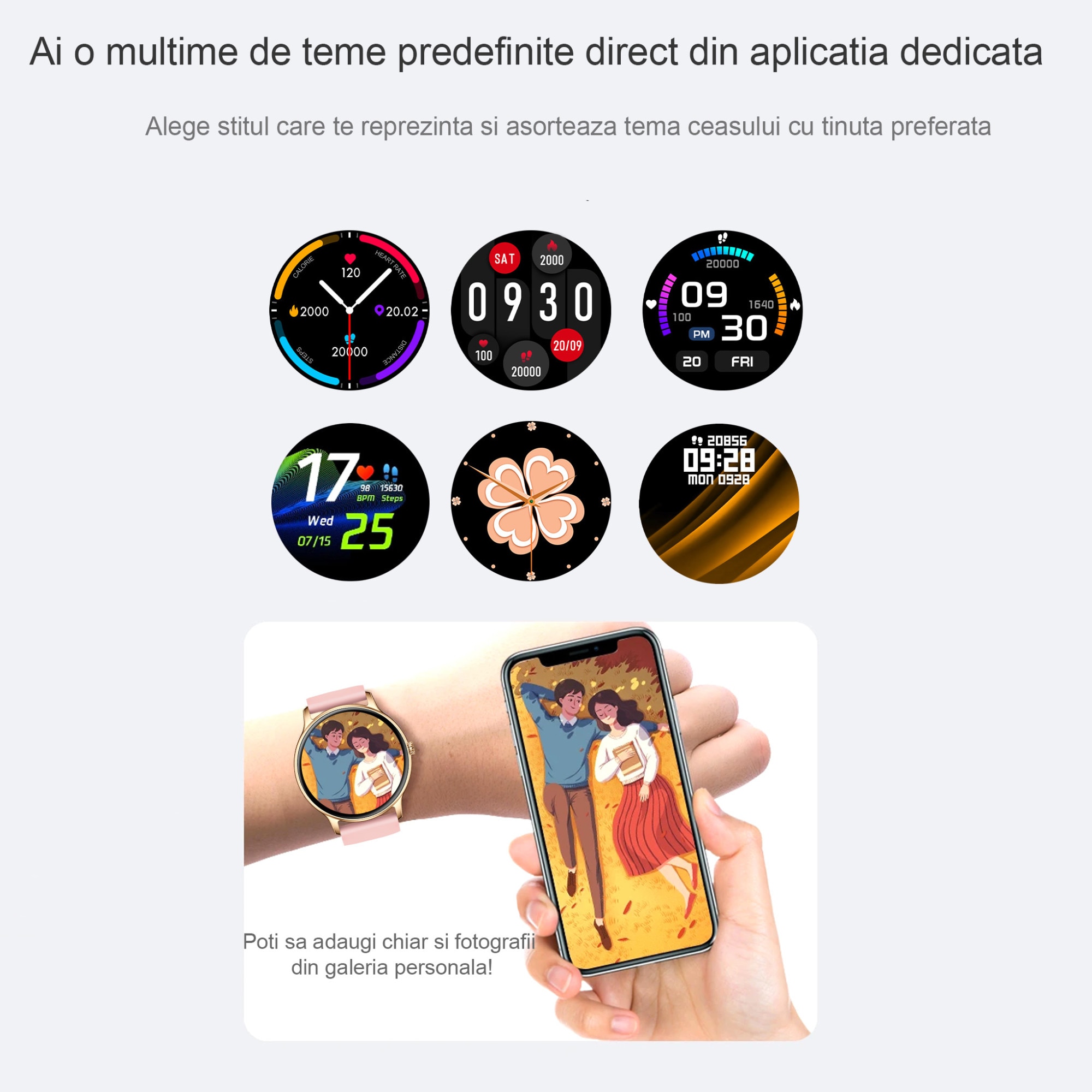 Ceas Smartwatch si Bratara Fitness Mavio®, model Z12 Pro, Apelare