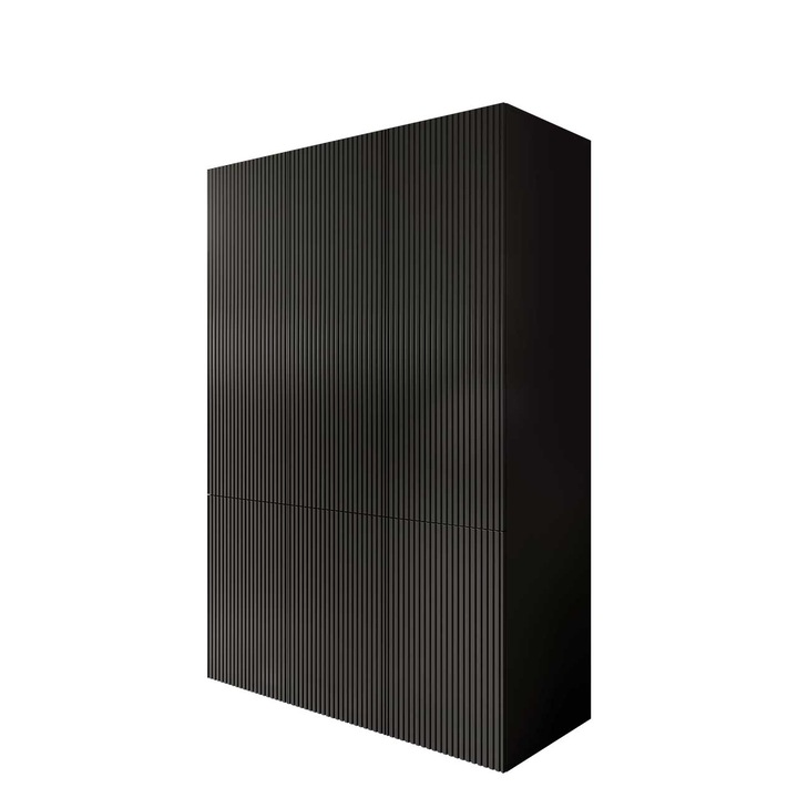 Dulap Sinenko 90 2D + 45 1D, MIRJAN24, negru, 135x199x56 cm