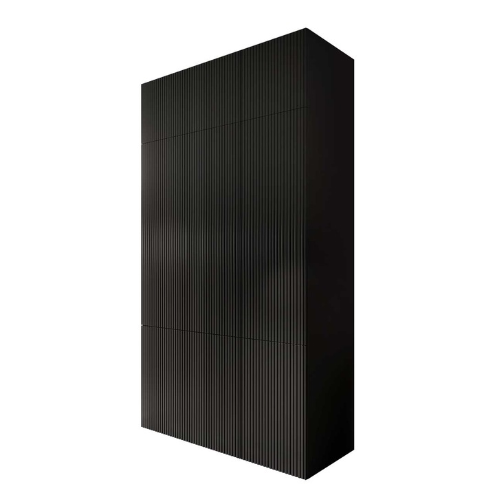 Dulap Sinenko 90 2D + 45 1D + modul, MIRJAN24, negru, 135x244x56 cm
